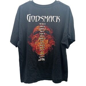 Godsmack West Coast Concert Tour Men's Graphic T-Shirt‎ Black XL 2014